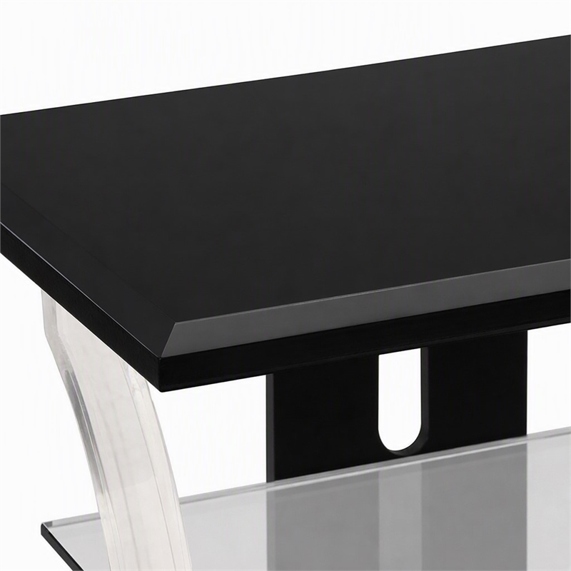 Bowery Hill 60-Inch Contemporary TV Stand in Black