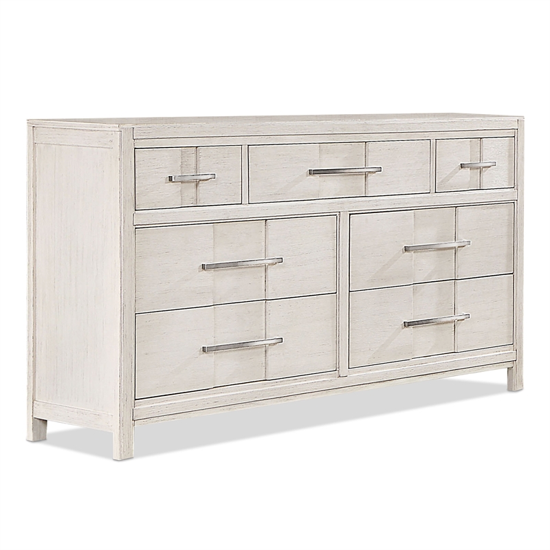 Bowery Hill 7-Drawer Wood Dresser in White Finish