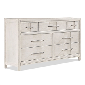Bowery Hill 7-Drawer Wood Dresser in White Finish