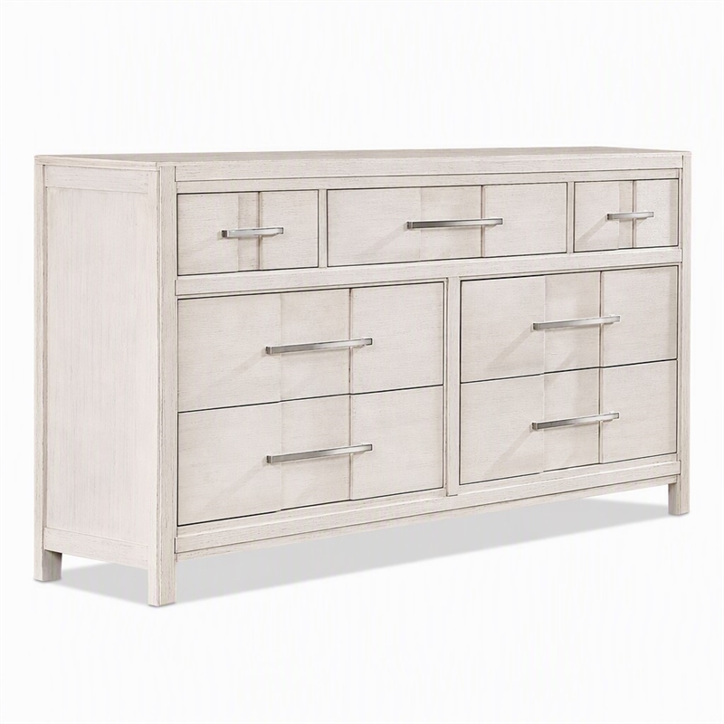 Bowery Hill 7-Drawer Wood Dresser in White Finish