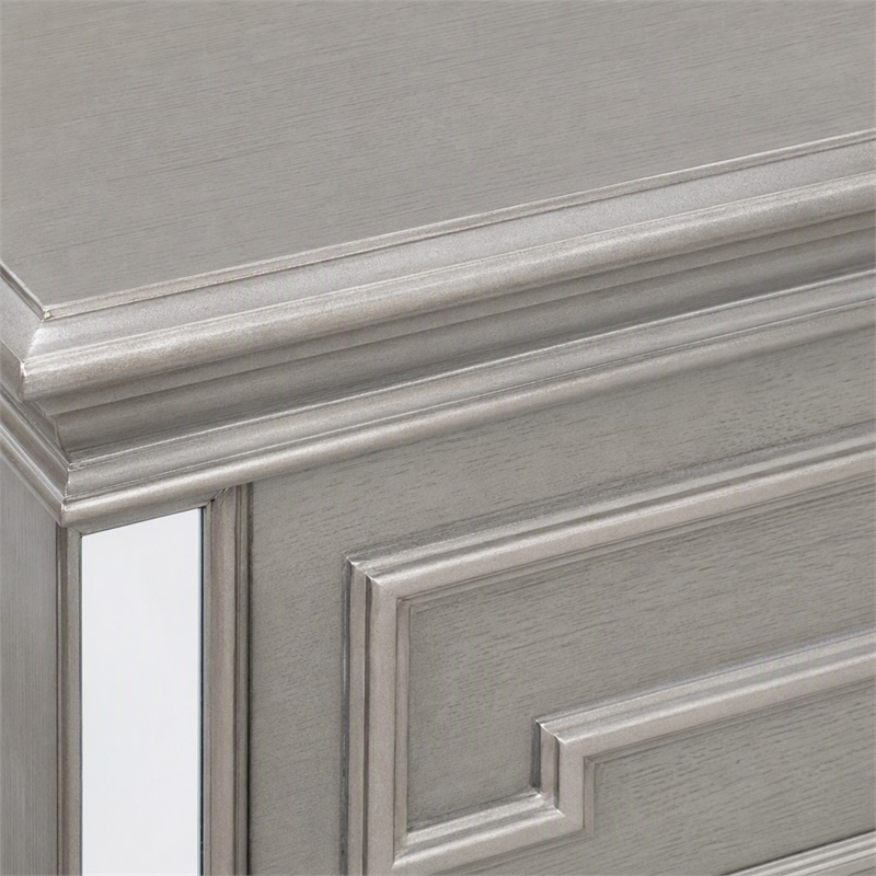 Bowery Hill Transitional California King Bed in Silver