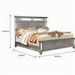 Bowery Hill Transitional California King Bed in Silver