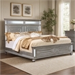 Bowery Hill Transitional California King Bed in Silver