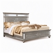 Bowery Hill Transitional California King Bed in Silver
