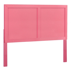 Bowery Hill Wooden Full/Queen Panel Headboard in Raspberry Pink Finish
