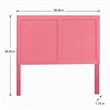 Bowery Hill Wooden Full/Queen Panel Headboard in Raspberry Pink Finish