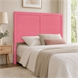 Bowery Hill Wooden Full/Queen Panel Headboard in Raspberry Pink Finish