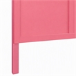 Bowery Hill Wooden Full/Queen Panel Headboard in Raspberry Pink Finish