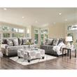 Bowery Hill Transitional Microfiber Loveseat in Gray