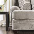 Bowery Hill Transitional Microfiber Loveseat in Gray