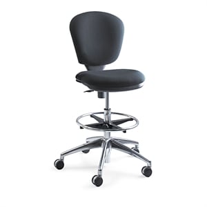 Pemberly Row Extended Height Drafting Chair in Black