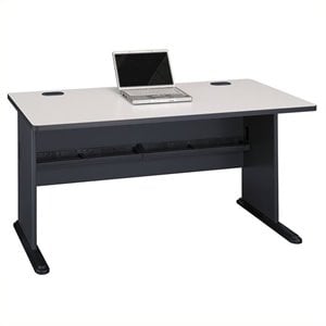 Pemberley Row Laminate Slate Desk Rectangular 60&quot Unassembled