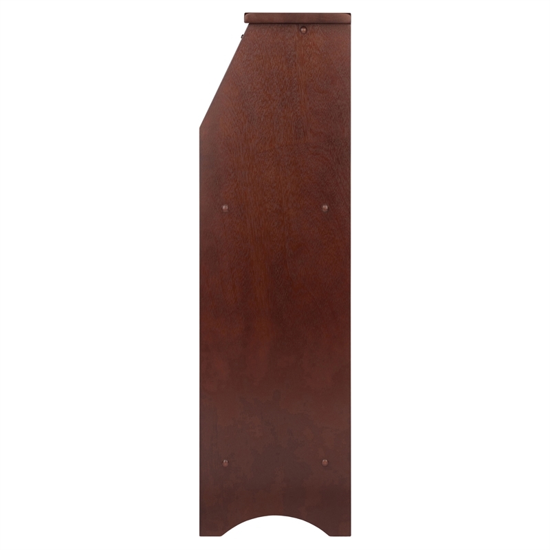 Pemberley Row Solid Wood Antique Walnut Secretary Desk Rectangular 38.58