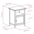 Pemberly Row Transitional Solid Wood End Table with Cabinet in Black