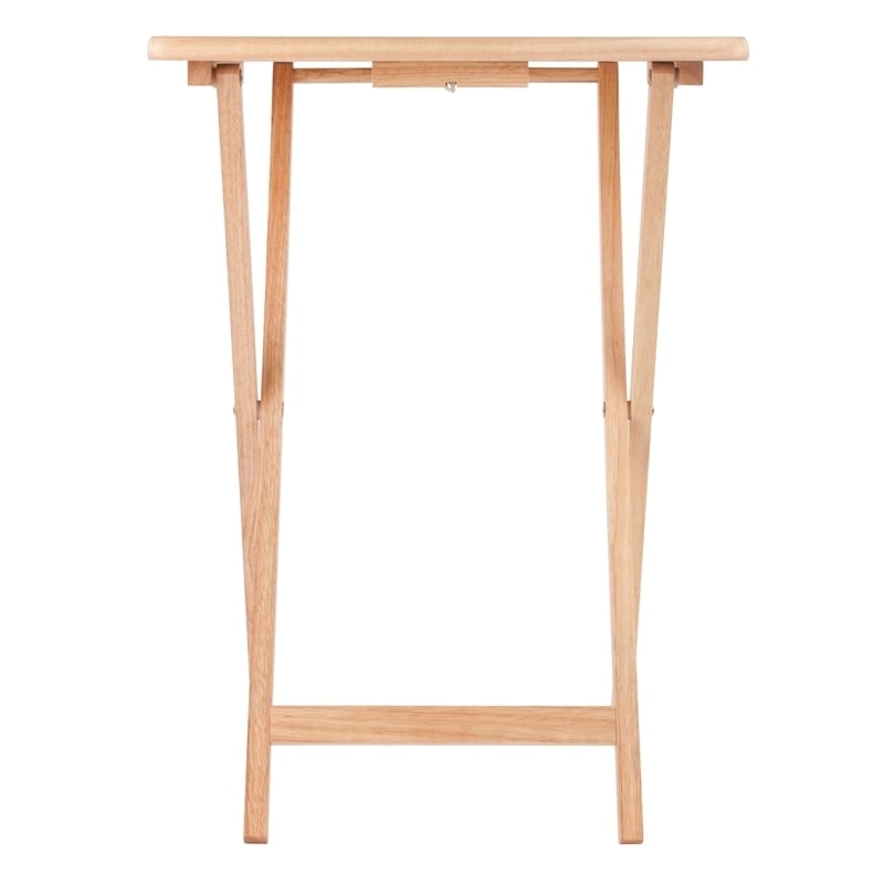Pemberley Row Solid Wood Natural TV Tables Rectangular Convenient Storage Stand 25.98