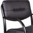 Pemberley Row Leather Black Guest Chair Rectangular 34.5