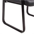 Pemberley Row Leather Black Guest Chair Rectangular 34.5