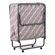 Pemberly Row Contemporary Metal Folding Bed with Memory Foam Mattress in Gray