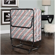 Pemberly Row Contemporary Metal Folding Bed with Memory Foam Mattress in Gray