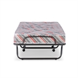 Pemberly Row Contemporary Metal Folding Bed with Memory Foam Mattress in Gray