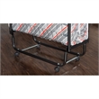 Pemberly Row Contemporary Metal Folding Bed with Memory Foam Mattress in Gray