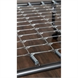 Pemberly Row Contemporary Metal Folding Bed with Memory Foam Mattress in Gray