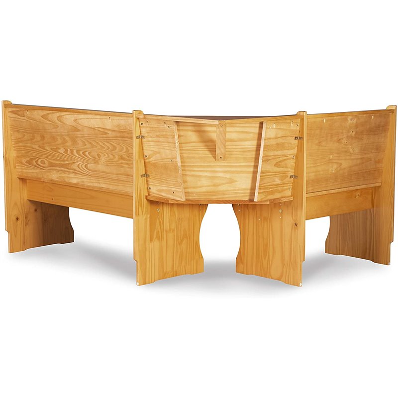 Pemberly Row Kitchen Dining Nook Corner Bench in Natural