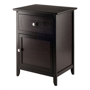 Pemberley Row Solid Wood Espresso Nightstand Rectangular 25&quotH Unassembled