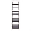 Pemberly Row 4-Section Tall Solid Wood Storage Book Shelf in Espresso