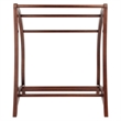 Pemberly Row Solid Wood Blanket Rack Closet Organizer in Antique Walnut
