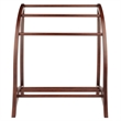 Pemberly Row Solid Wood Blanket Rack Closet Organizer in Antique Walnut