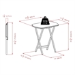 Pemberley Row Solid Wood Walnut Snack Table Set Rectangular 5-Piece 25.43