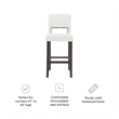Pemberley Row Faux Leather White Bar Stool Rectangular Padded 30