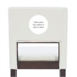 Pemberley Row Faux Leather White Bar Stool Rectangular Padded 30
