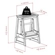 Pemberly Row Transitional Solid Wood Double Step Stool in Antique Walnut