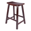 Pemberley Row Solid Wood Walnut Counter Stool Rectangular 24