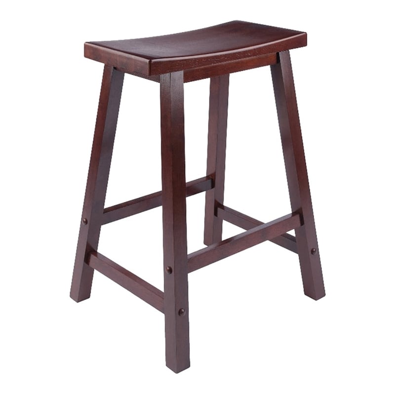 Pemberley Row Solid Wood Walnut Counter Stool Rectangular 24