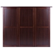 Pemberley Row Solid Wood Antique Walnut Home Bar Rectangular Expandable 50