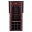 Pemberley Row Solid Wood Antique Walnut Home Bar Rectangular Expandable 50