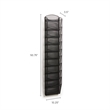 Pemberly Row 10-Black Onyx Magazine Rack