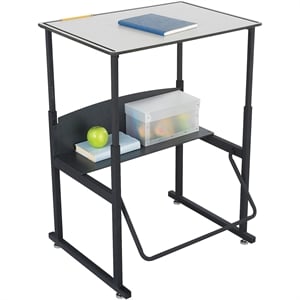 Pemberly Row 20&quot x 28&quot Height Adjustable Student Desk in Gray