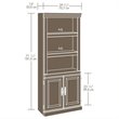 Pemberley Row Engineered Wood Classic Cherry Bookcase Rectangular Hidden Storage 71.25