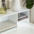 Pemberley Row MDF Engineered Wood and Solid Wood White Desk Rectangular Hutch 48