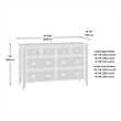 Pemberley Row Engineered Wood Oiled Oak Double Dresser Rectangular 33