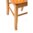 Pemberley Row Solid Rubberwood Natural Oak Dining Chair Rectangular Contoured Seat 35.5