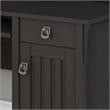 Pemberley Row Engineered Wood Vintage Black Desk with Hutch Rectangular 47.25