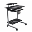 Pemberly Row Wood Top Computer Work Station in Graphite
