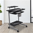 Pemberly Row Wood Top Computer Work Station in Graphite