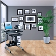 Pemberly Row Wood Top Computer Work Station in Graphite