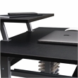 Pemberly Row Wood Top Computer Work Station in Graphite
